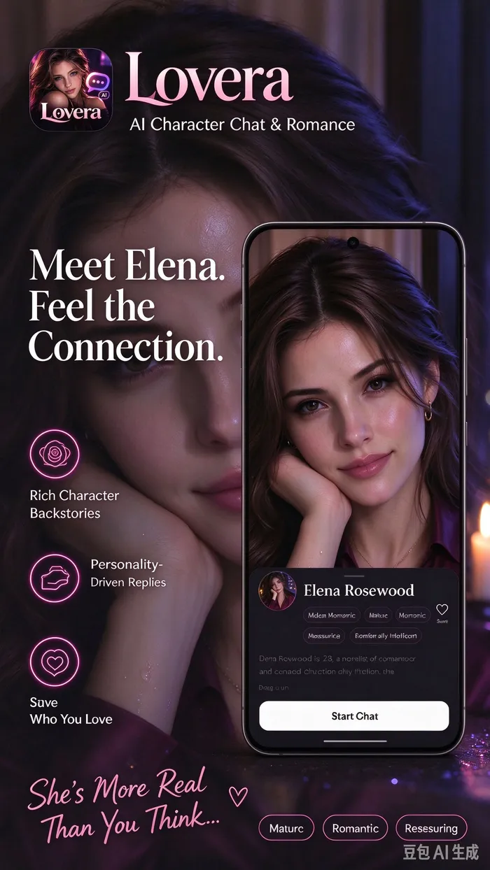 Meet Elena, an AI companion in Lovera